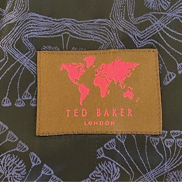 Ted Baker London Burgundy Paisley Print Velvet Vest Ted Sz 1 US Sz 4 - Picture 5 of 10